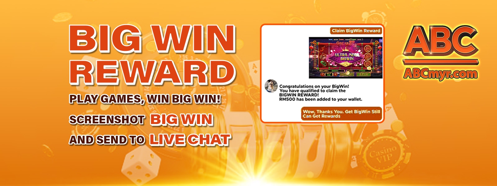 ABCMYR big win reward promotion